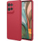 Phonesta Soft Silk Silikónový Zadný kryt puzdro pre Motorola Moto G75 - Červená