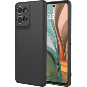 Phonesta Soft Silk Silikónový Zadný kryt puzdro pre Motorola Moto G75 - Čierna