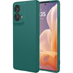 Phonesta Soft Silk Silikónový Zadný kryt puzdro pre Motorola Moto G85 - Tmavozelená