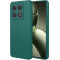 Phonesta Soft Silk Silikónový Zadný kryt puzdro pre Xiaomi 14T - Tmavozelená