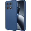 Phonesta Soft Silk Silikónový Zadný kryt puzdro pre Xiaomi 14T Pro - Tmavomodrá