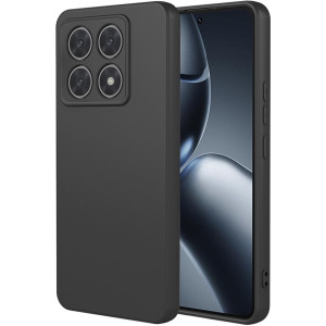 Phonesta Soft Silk Silikónový Zadný kryt puzdro pre Xiaomi 14T Pro - Čierna