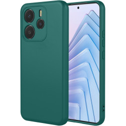 Phonesta Soft Silk Silikónový Zadný kryt puzdro pre Xiaomi Redmi Note 14 5G - Tmavozelená