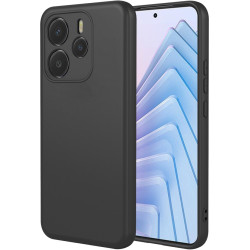 Phonesta Soft Silk Silikónový Zadný kryt puzdro pre Xiaomi Redmi Note 14 5G - Čierna