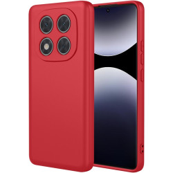 Phonesta Soft Silk Silikónový Zadný kryt puzdro pre Xiaomi Redmi Note 14 Pro 4G - Červená