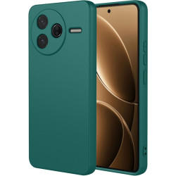 Phonesta Soft Silk Silikónový Zadný kryt puzdro pre Xiaomi Poco F7 Pro - Tmavozelená