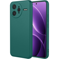 Phonesta Soft Silk Silikónový Zadný kryt puzdro pre Xiaomi Poco F7 Ultra - Tmavozelená