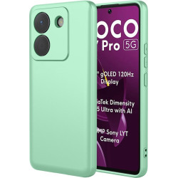 Phonesta Soft Silk Silikónový Zadný kryt puzdro pre Xiaomi Poco M7 Pro - Matcha zelená