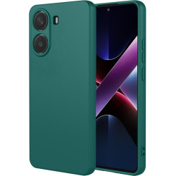 Phonesta Soft Silk Silikónový Zadný kryt puzdro pre Xiaomi Poco X7 Pro - Tmavozelená