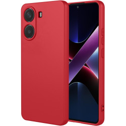 Phonesta Soft Silk Silikónový Zadný kryt puzdro pre Xiaomi Poco X7 Pro - Červená