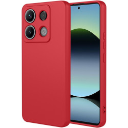 Phonesta Soft Silk Silikónový Zadný kryt puzdro pre Xiaomi Redmi Note 14S/13 Pro / Xiaomi Poco M6 Pro - Červená