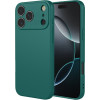 Phonesta Soft Silk Silikónový Zadný kryt puzdro pre Apple iPhone 17 Pro - Tmavozelená
