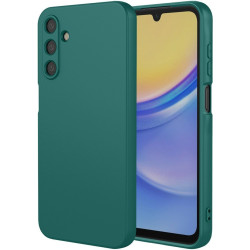 Phonesta Soft Silk Silikónový Zadný kryt puzdro pre Samsung Galaxy S24 FE - Tmavozelená