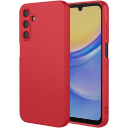 Phonesta Soft Silk Silikónový Zadný kryt puzdro pre Samsung Galaxy S24 FE - Červená