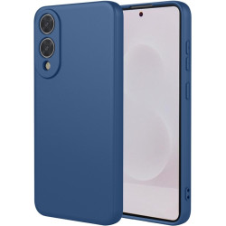 Phonesta Soft Silk Silikónový Zadný kryt puzdro pre Samsung Galaxy S25 Edge - Tmavomodrá