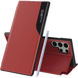 Phonesta Smart Side View Knižkové puzdro pre Samsung Galaxy S25 Ultra - Červená