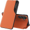 Phonesta Smart Side View Knikové puzdro pre Samsung Galaxy S25 FE - Oranová