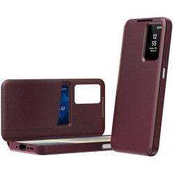 Phonesta Smart Window Book Peňaženkové puzdro pre Samsung Galaxy A37 - Bordeaux