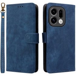 Phonesta Vintage Skin Book Peňaženkové puzdro pre Oppo Find X9 - Modré