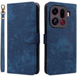 Phonesta Vintage Skin Book Peňaženkové puzdro pre Oppo Find X9 Pro - Modré