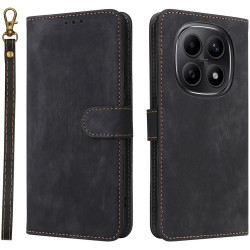 Phonesta Vintage Skin Book Peňaženkové puzdro pre Xiaomi Redmi Note 15 4G/5G / Xiaomi Poco M8 - Čierne