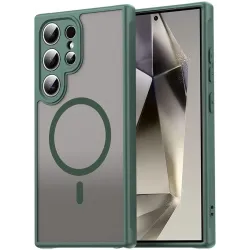 Phonesta AirFrost Zadný kryt puzdro s MagSafe pre Samsung Galaxy S25 Ultra - Matné zelené