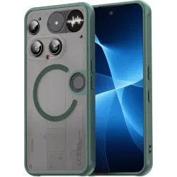 Phonesta AirFrost Zadný kryt puzdro s MagSafe pre Nothing Phone (3) - Matné zelené