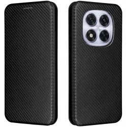 Phonesta Carbon Fiber Skin Book Peňaženkové puzdro pre Xiaomi Redmi Note 14 Pro 4G - Čierne