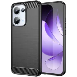 Phonesta Carbon Silikónový Zadný kryt puzdro pre Oppo Reno13 - Čierne