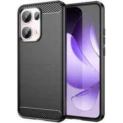 Phonesta Carbon Silikónový Zadný kryt puzdro pre Oppo Reno13 Pro - Čierne