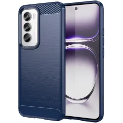 Phonesta Carbon Silikónový Zadný kryt puzdro pre Oppo Reno12 Pro - Modré