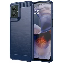 Phonesta Carbon Silikónový Zadný kryt puzdro pre Motorola Moto G55 - Modré