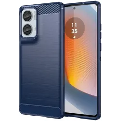 Phonesta Carbon Silikónový Zadný kryt puzdro pre Motorola Edge 50 Fusion - Modré