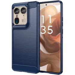 Phonesta Carbon Silikónový Zadný kryt puzdro pre Motorola Edge 50 Ultra - Modré