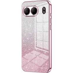 Phonesta Crystal Sparkle Silikónový Zadný kryt puzdro pre OnePlus Nord 4 - Ružové