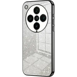 Phonesta Crystal Sparkle Silikónový Zadný kryt puzdro pre Oppo Find X8 Pro - Čierne