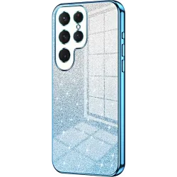 Phonesta Crystal Sparkle Silikónový Zadný kryt puzdro pre Samsung Galaxy S25 Ultra - Modré