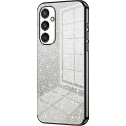 Phonesta Crystal Sparkle Silikónový Zadný kryt puzdro pre Samsung Galaxy S25 - Čierne