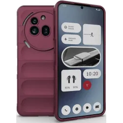 Phonesta GripShell Silikónový Zadný kryt puzdro pre Nothing Phone (3a) Pro - Bordeaux