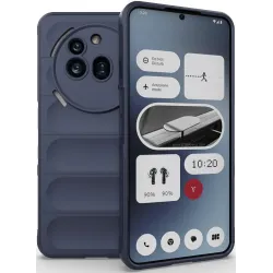 Phonesta GripShell Silikónový Zadný kryt puzdro pre Nothing Phone (3a) Pro - Tmavomodré