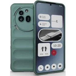 Phonesta GripShell Silikónový Zadný kryt puzdro pre Nothing Phone (3a) Pro - Tmavozelené