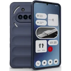 Phonesta GripShell Silikónový Zadný kryt puzdro pre Nothing Phone (3a) - Tmavomodré