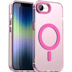 Phonesta HardFrost Zadný kryt puzdro s MagSafe pre Apple iPhone 17e/16e - Matné ružové