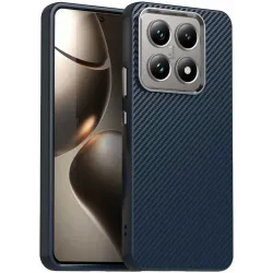 Phonesta IMD Carbon Fiber Zadný kryt puzdro pre Xiaomi 14T - Tmavomodré