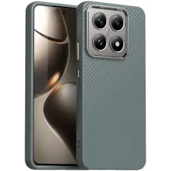 Phonesta IMD Carbon Fiber Zadný kryt puzdro pre Xiaomi 14T - Sivé