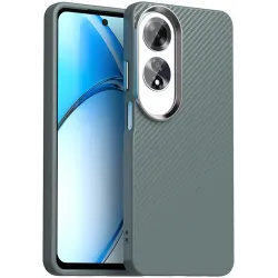 Phonesta IMD Carbon Fiber Zadný kryt puzdro pre Oppo A60 - Sivé