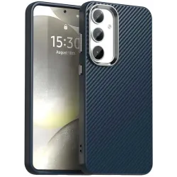 Phonesta IMD Carbon Fiber Zadný kryt puzdro pre Samsung Galaxy S23 FE - Tmavomodré