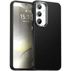 Phonesta IMD Carbon Fiber Zadný kryt puzdro pre Samsung Galaxy S23 FE - Čierne
