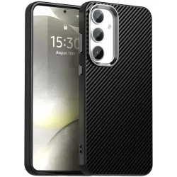 Phonesta IMD Carbon Fiber Zadný kryt puzdro pre Samsung Galaxy S25 Plus/S24 Plus - Čierne