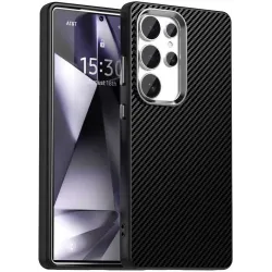 Phonesta IMD Carbon Fiber Zadný kryt puzdro pre Samsung Galaxy S25 Ultra - Čierne